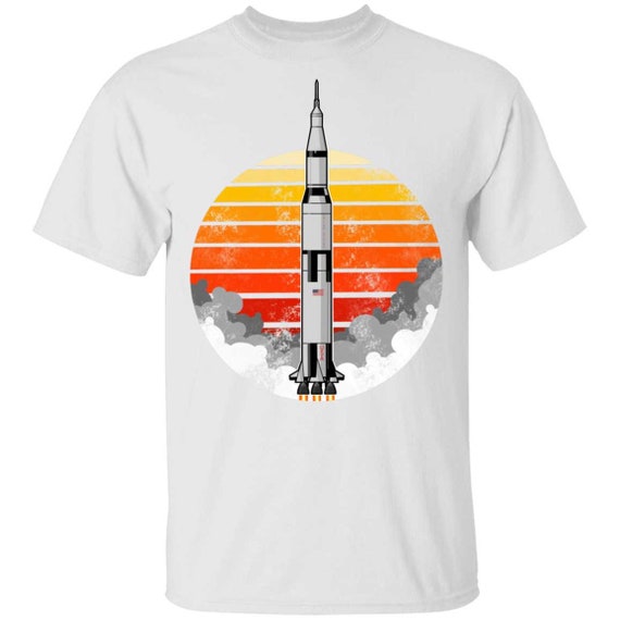 Retro Rocket Ship Launching T-Shirt Space Retro Rocket Ship Launching T-Shirt Space