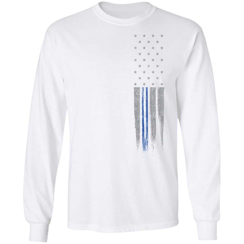 EMS Rescue Thin Line American Flag Long Sleeve T-Shirt