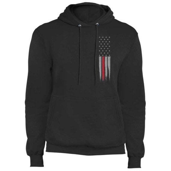 Firefighter Thin Red Line American Flag Pullover Hoodie Etsy Ireland