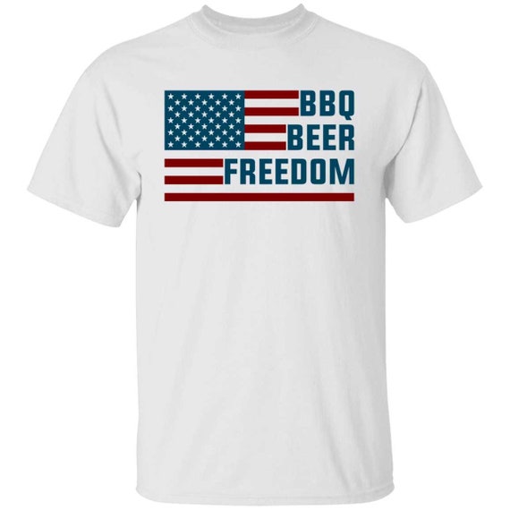 BBQ Beer Freedom American Flag T-shirt - Etsy