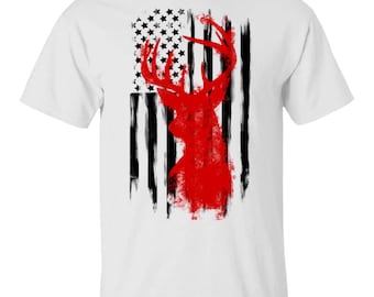 American Flag Hunting Deer T-Shirt