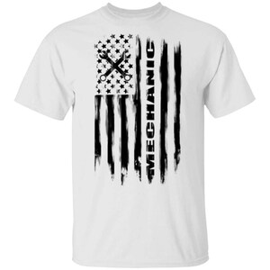 Mechanic Automotive Repair Enthusiast American Flag T-Shirt