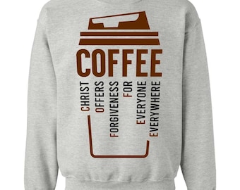 Unisex lucoin Coffee Christ Offer Forgiveness for Everyone Everywhere T-Shirt Unisex lucoin Coffee Christ Offer Forgiveness for Everyone Everywhere T-Shirt