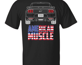 S550 Coyote 5.0 Back Print T-Shirt, American Muscle Car, Performance Enthusiast, For Boyfriend, Fathers Day
