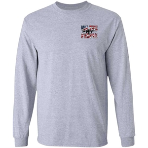 We the People American Bald Eagle 1776 Double Sided Long Sleeve T-Shirt