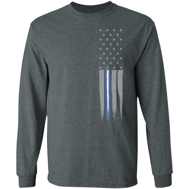 EMS Rescue Thin Line American Flag Long Sleeve T-Shirt