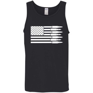 Firearm Bullet American Flag Tank Top