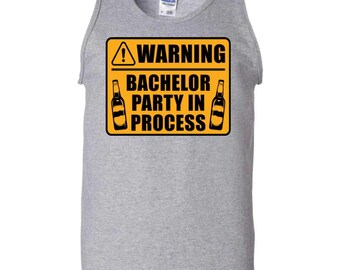 Party In Process Tank Top, Groom Squad Apparel, Bachelor Weekend Wear, For Groomsmen, Wedding Celebration