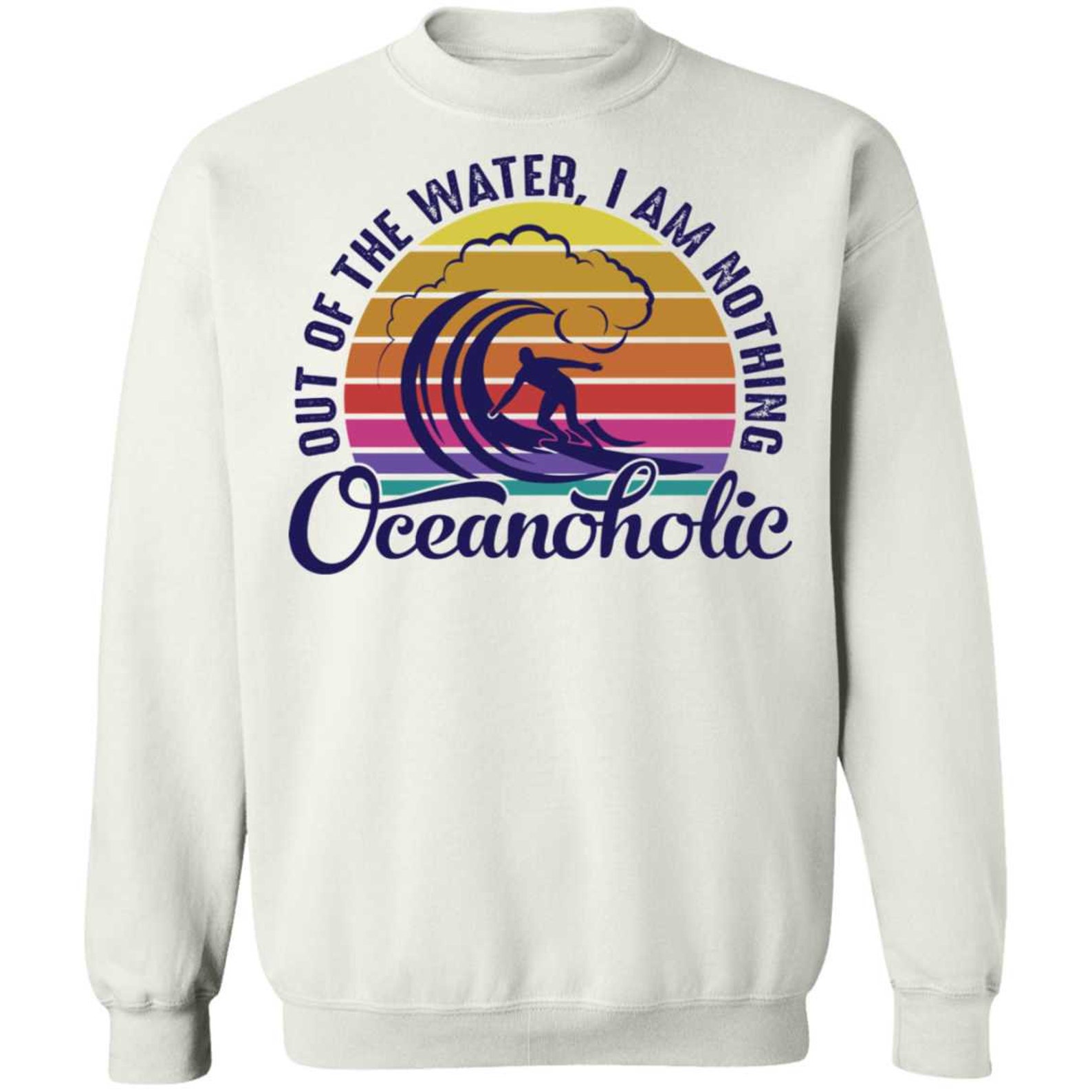 Oceanholic Surfing Beach Ocean Crewneck Sweatshirt | Etsy