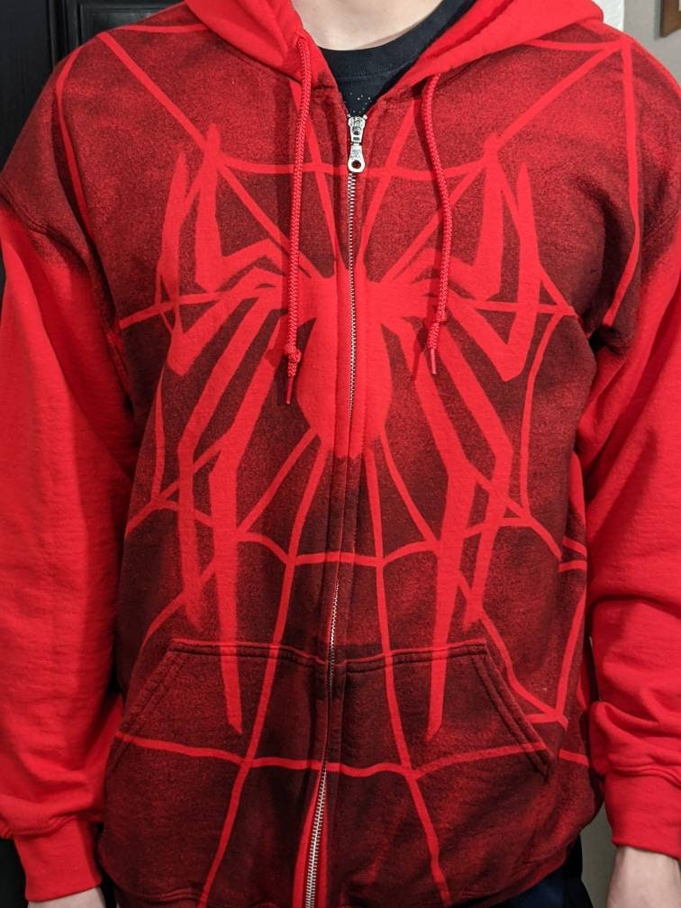 donante menos pistola Adulto The Human Spider: Sudadera con capucha Spiderman 2002 - Etsy México