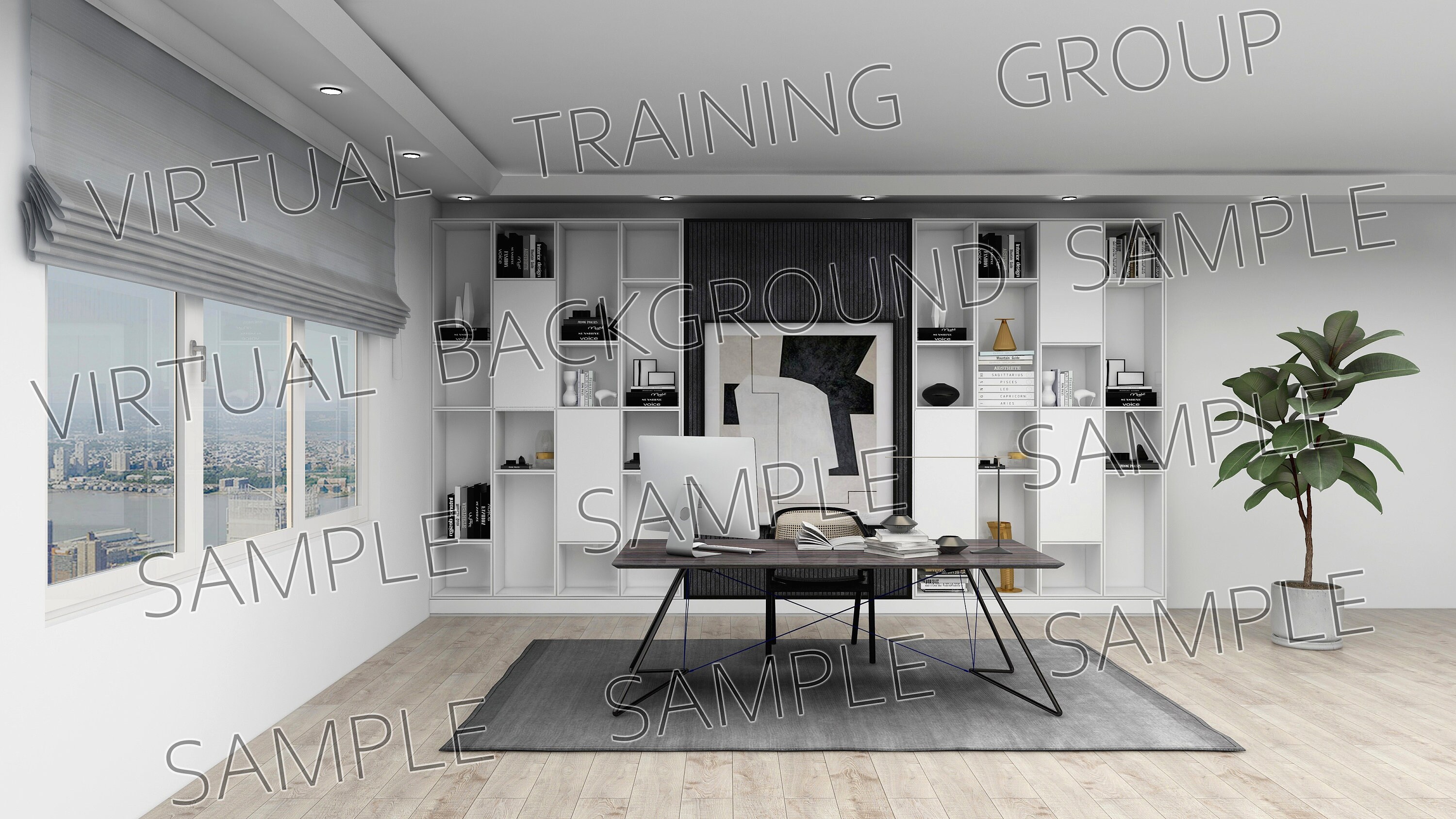 Virtual Background For Zoom Meetings: Modern Light Home | Etsy