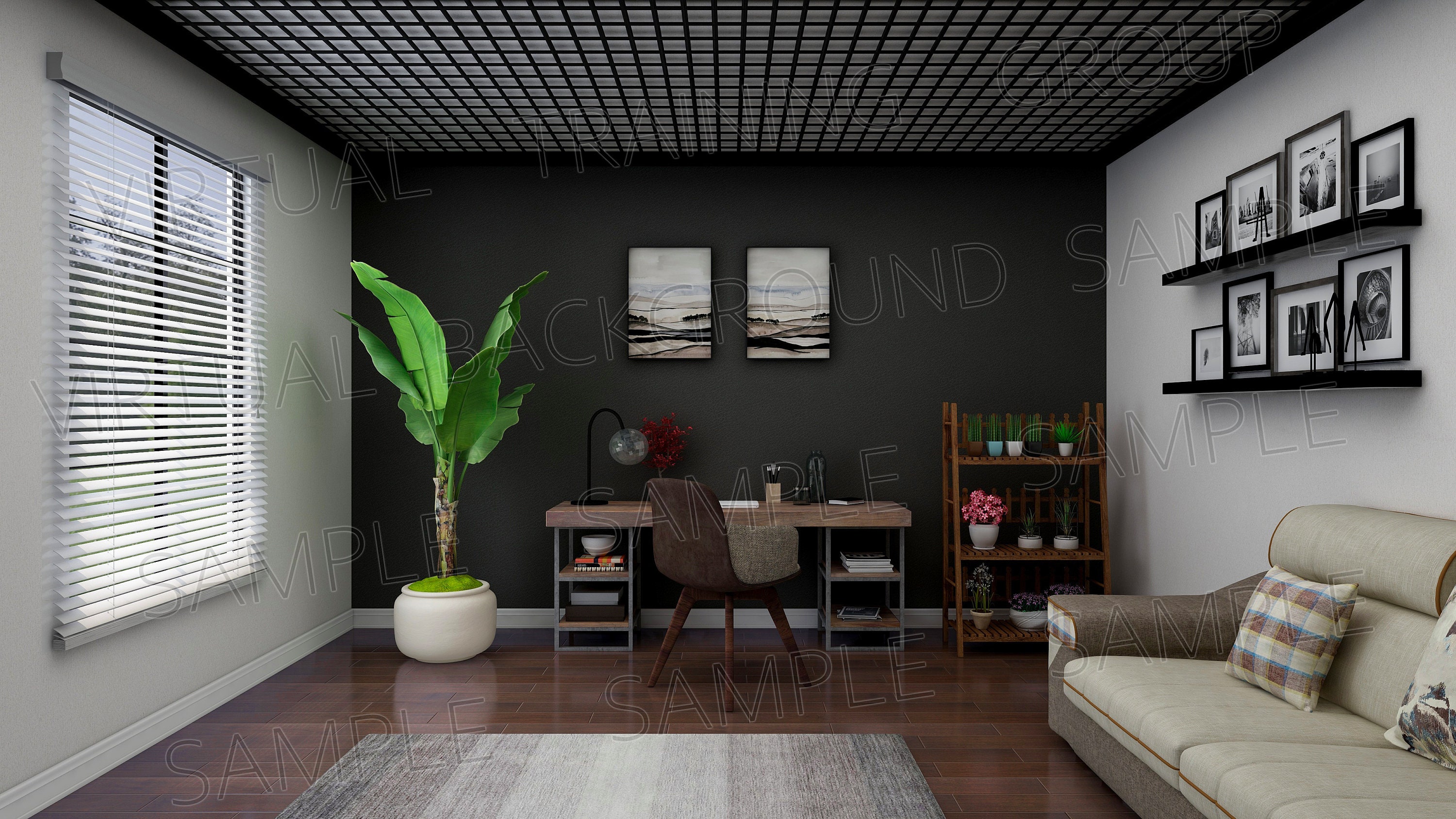 Virtual Background For Zoom Meetings Modern Empty Office Etsy Images