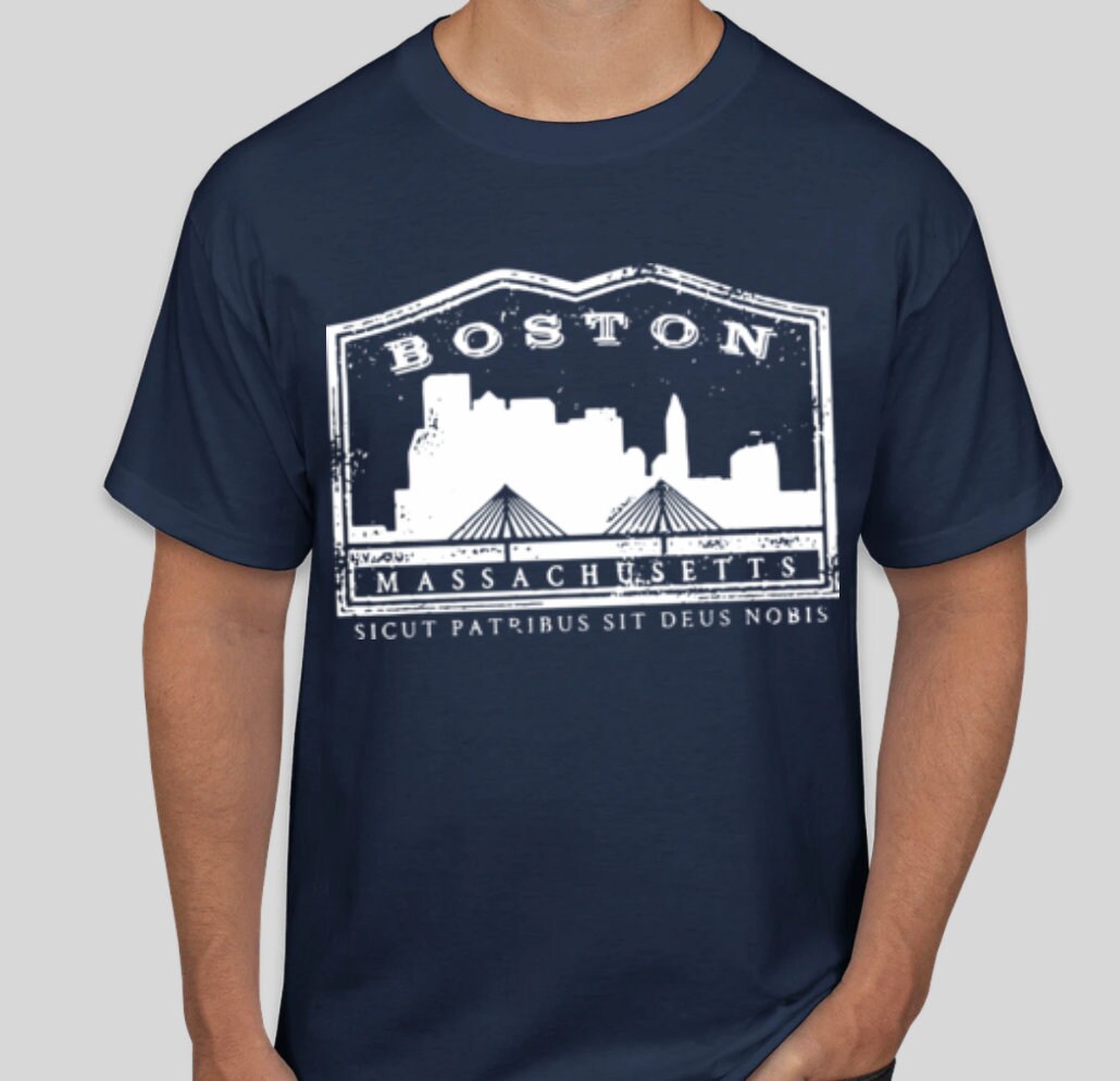 Boston Massachusetts T Shirt Etsy