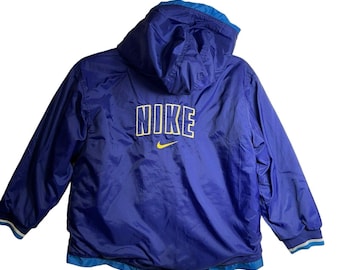 Vintage Nike Reversible Fleece Jacket Size XXL Blue 90s Sport
