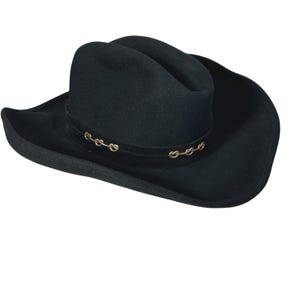Sylvia NY Wool Hat Vtg Sylvia NY/STL Dark Blue Bowler Hat 100% Wool Doeskin  main image 4