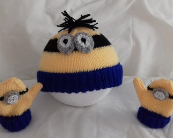 Knit Minion Hat Etsy