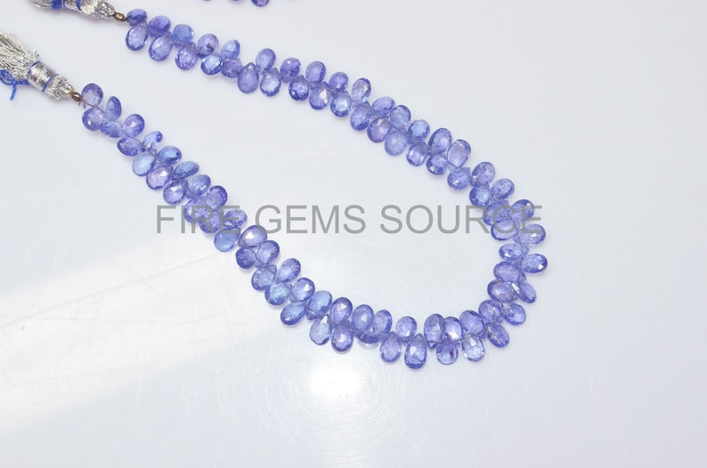 Tanzanite Pear Shape Faceted Beads 4x6-5x8 mm Natural Tanzanite Pear Shape Faceted Briolette BL45FGS14