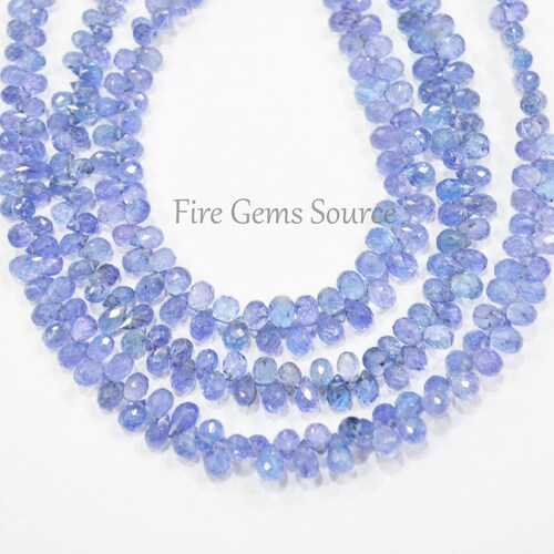 Tanzanite Tear Drops Shape Faceted Beads , Tanzanite Tear Drops Shape Faceted Briolettes , Sold By Strand , 16