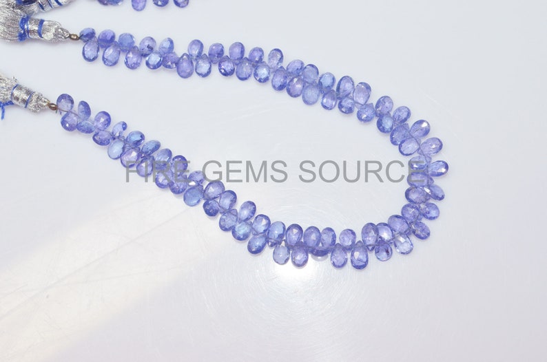 Tanzanite Pear Shape Faceted Beads 4x6-5x8 mm Natural Tanzanite Pear Shape Faceted Briolette BL45FGS14
