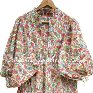 summer casual bohemian maxi dress - v neckline women maxi dress - 3/4th sleeve with button maxi dress