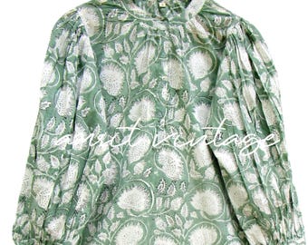 green ocean color printed mini maxi dress - collared neckline with buttons mini dress - long sleeve with buttons mini maxi