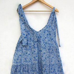 summer travel wear cotton mini maxi dress - deep v neckline with strap mini dress - sleeve less mini maxi