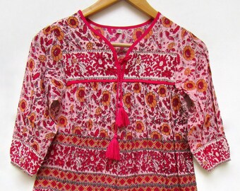 outdoor wear girls rayon printed long maxi dress - v neckline with tassel kids dress - long sleeve girls look dress