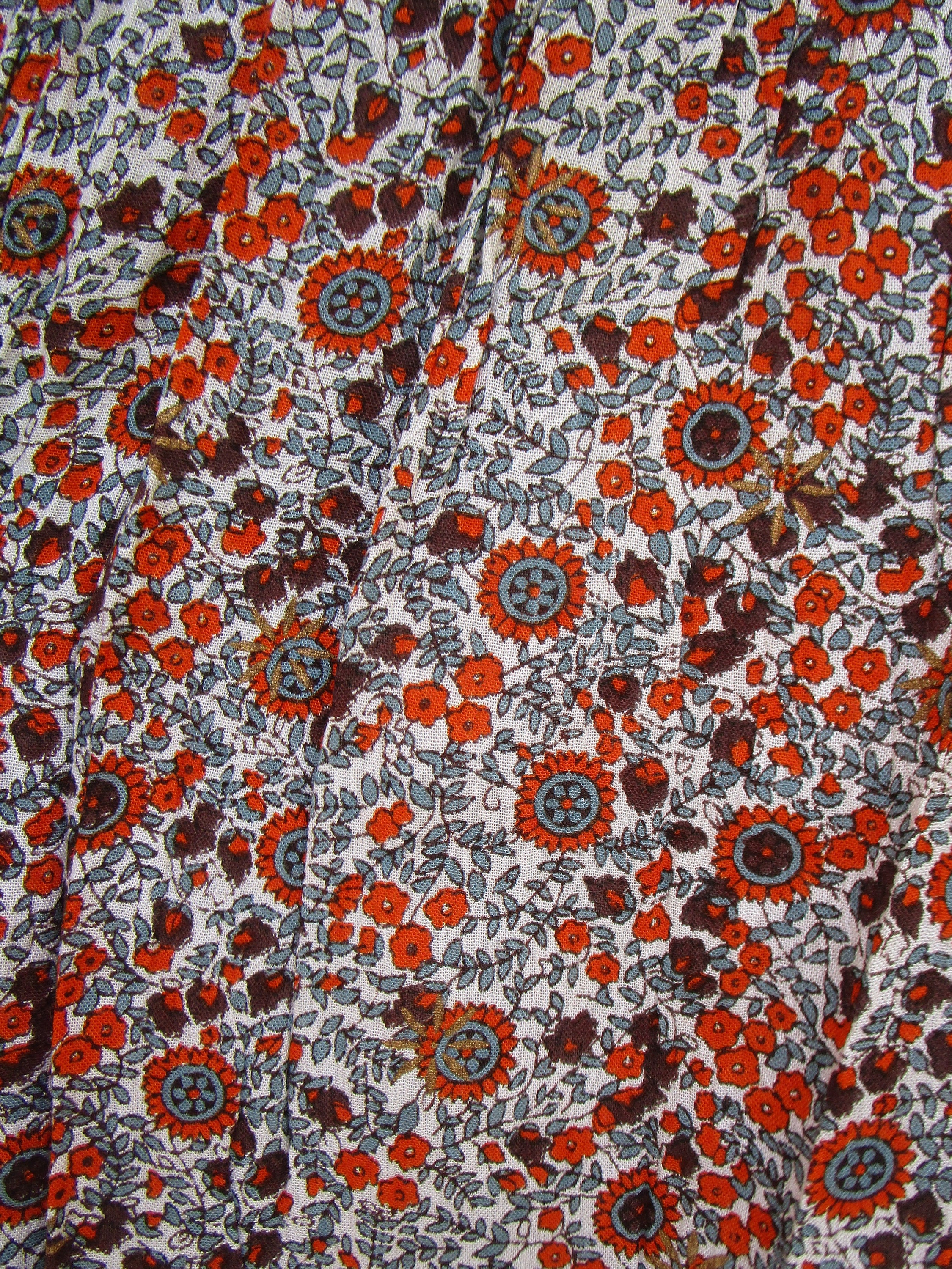 Orange and Grey Summer Bohemian Printed Women Blouse and Tops - Etsy