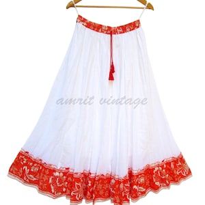 solid white look long maxi skirts - broomstick style summer wear maxi skirts