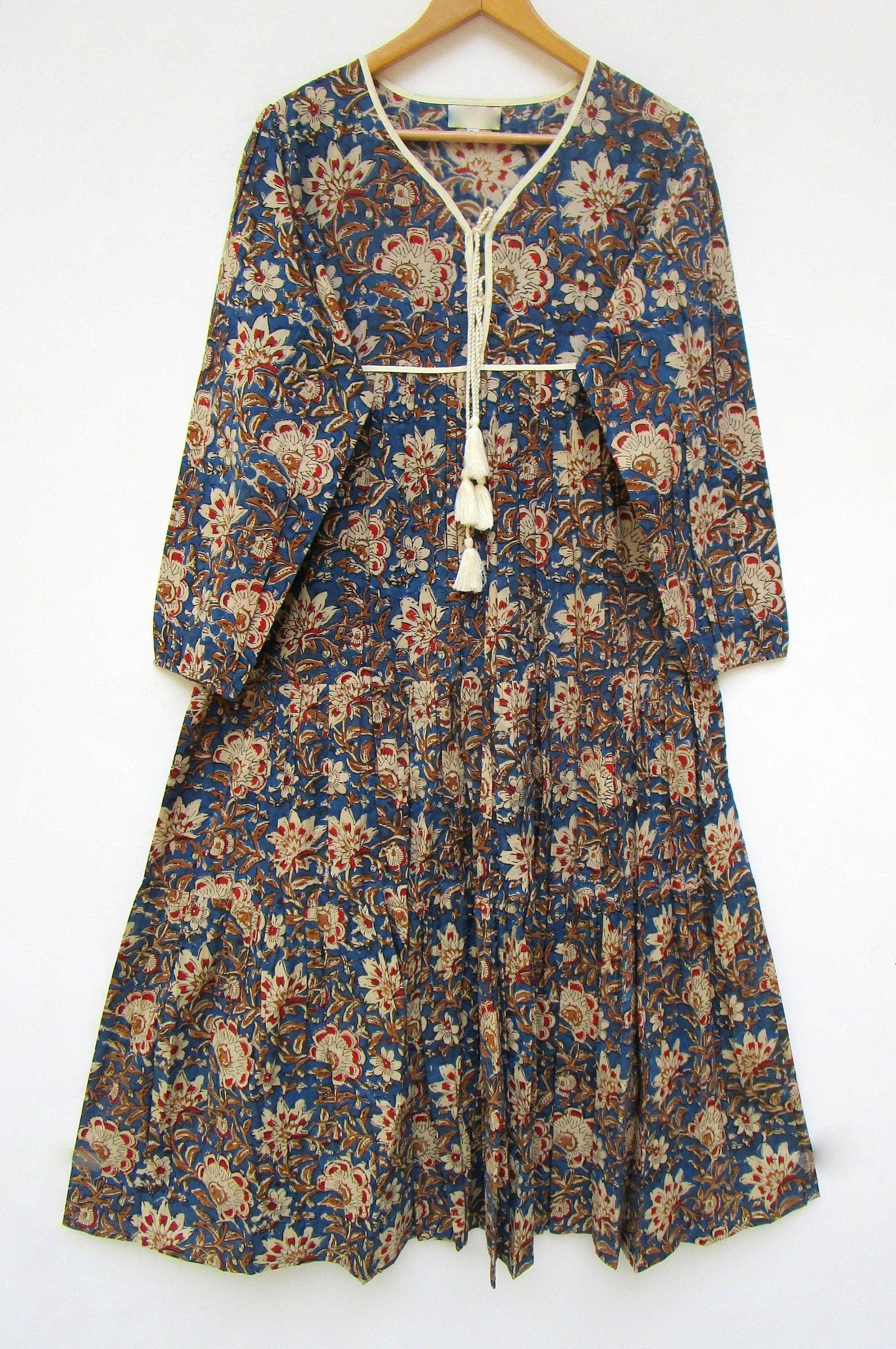 Kalamkari Maxi Dress Etsy Australia