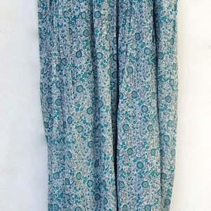 Teal Green Floral Printed Cotton Long Women Maxi Dress - Etsy