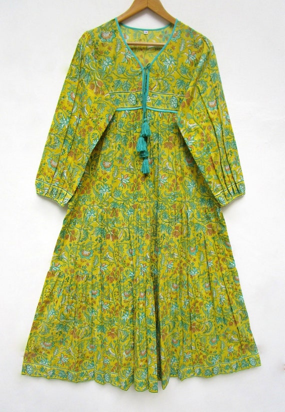 Parrot green long frocks hotsell