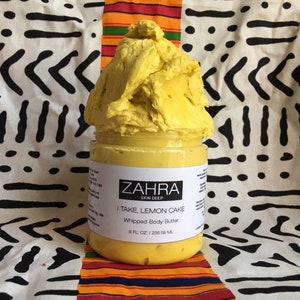Lemon Cake Whipped Shea Body Butter: Dry Skin Moisturizer
