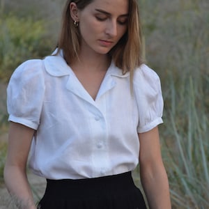 Puff Short Sleeve Tops Etsy UK