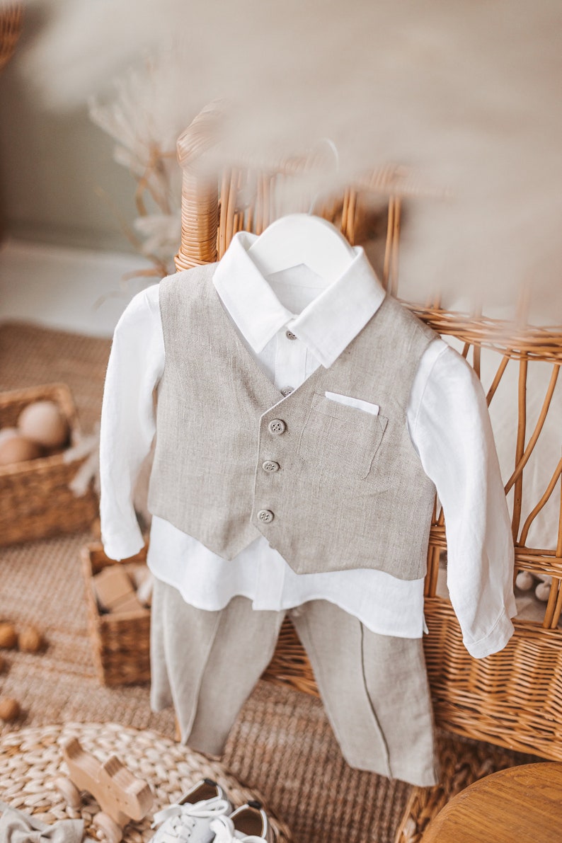Baby Boy Baptism Outfit Baby Boy Christening Outfit Baptism Etsy