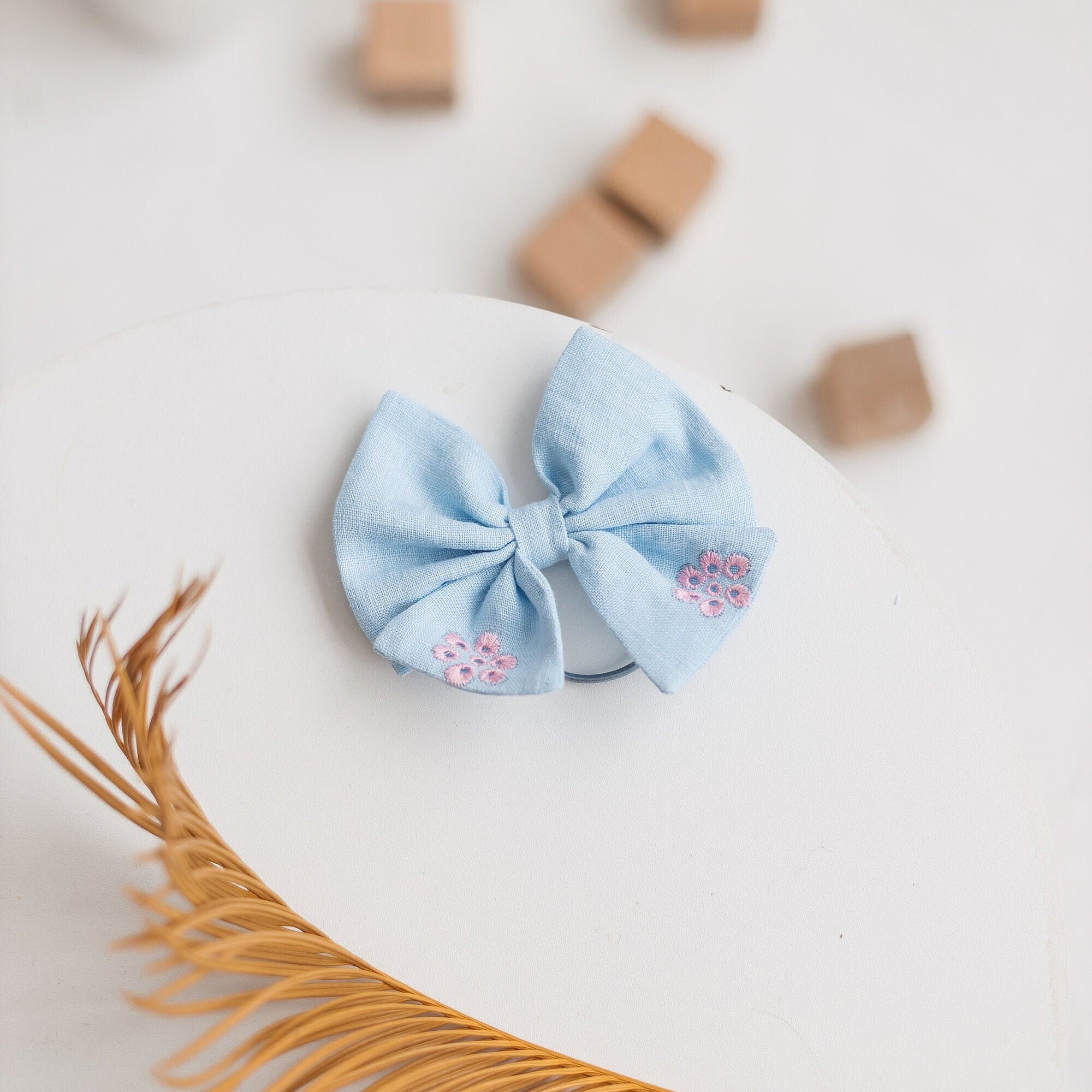 3 Pezzi/occhiali Da Sole A Fiore Di Carta Con 2 Pezzi 8.5cm Fermagli Per Capelli Per Bambini Set Tessuto Proiettile Principessa Ragazza Fiocco Per Capelli Forcine Per Bambini Occhiali Da Sole - Foto 8