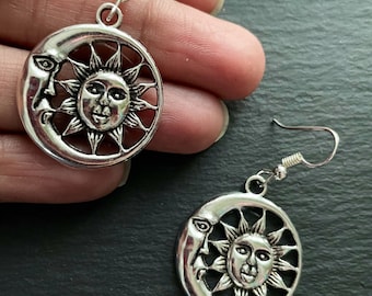 Orecchini tribali in argento, orecchini boho in argento, orecchini indiani zingari, orecchini vintage, orecchini galattici, orecchini tibetani