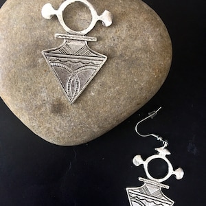 Tribal silver drops earrings ,silver bohemian earrings,gypsy Indian earrings,Aztec earrings, Rajasthani earrings,Tibetan earrings