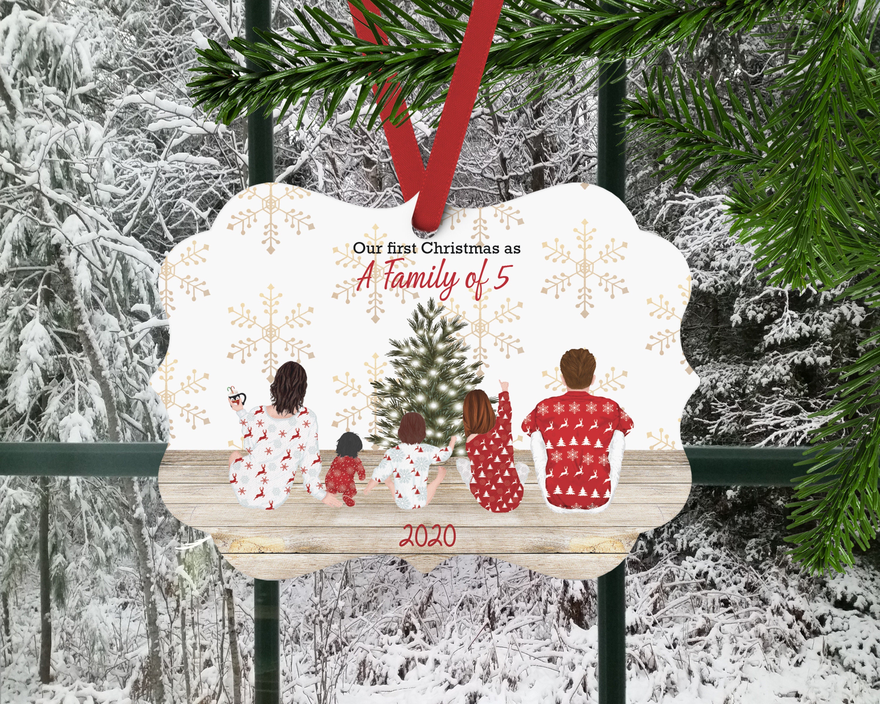 Personalized Family Ornament Our First Christmas as a Family Etsy