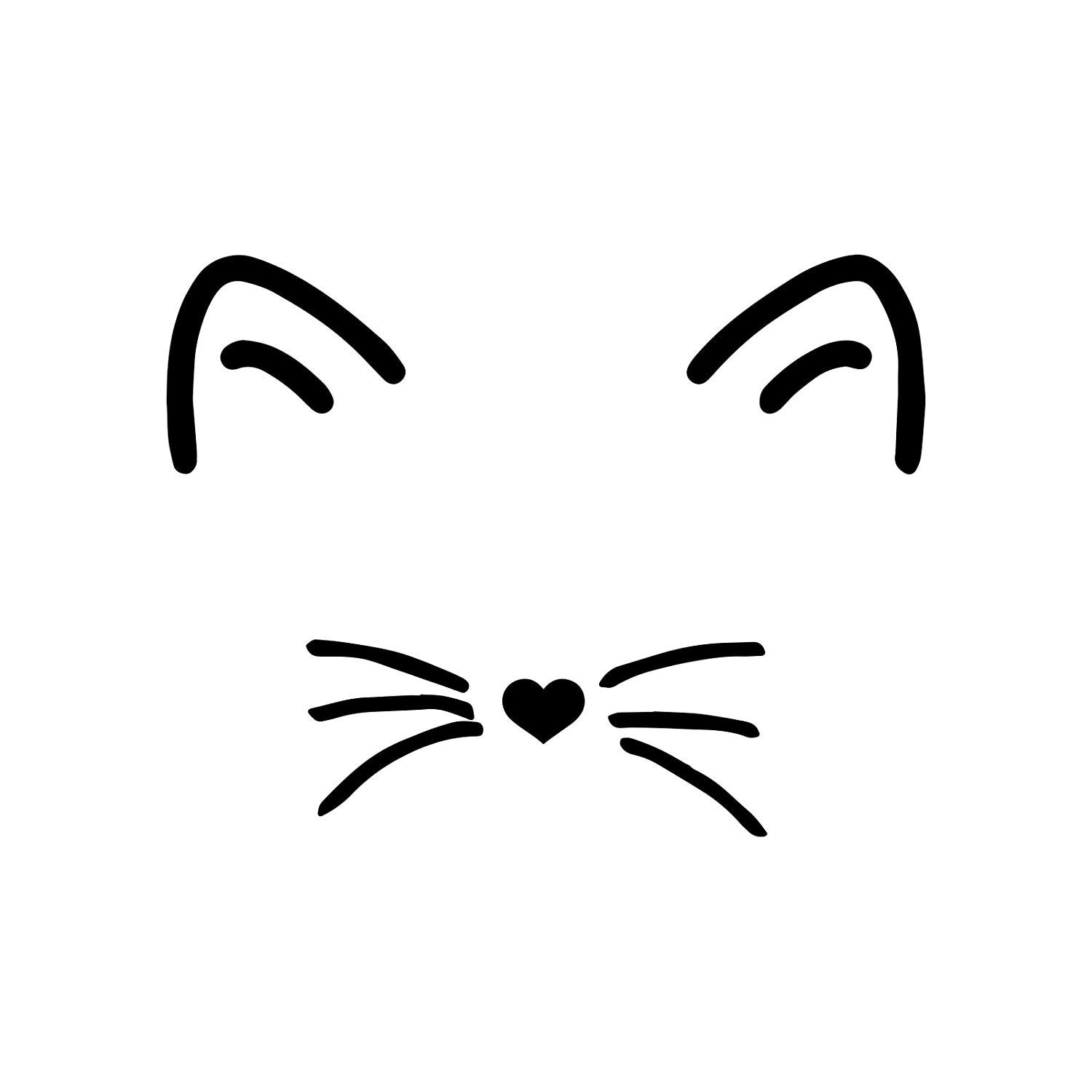 Cat Ears/Whiskers Cranial Helmet Decal | Etsy