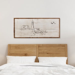 Carved Lighthouse Wall Art || Nautical Decor || Vintage Art || Coastal Wall Art || Carved Wood Designs || Beach House || New England Decor