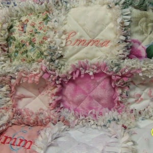 Handmade homemade Personalized Boy or Girl Baby Rag Quilt