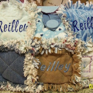 Handmade homemade Personalized Boy or Girl Baby Rag Diaper Bag