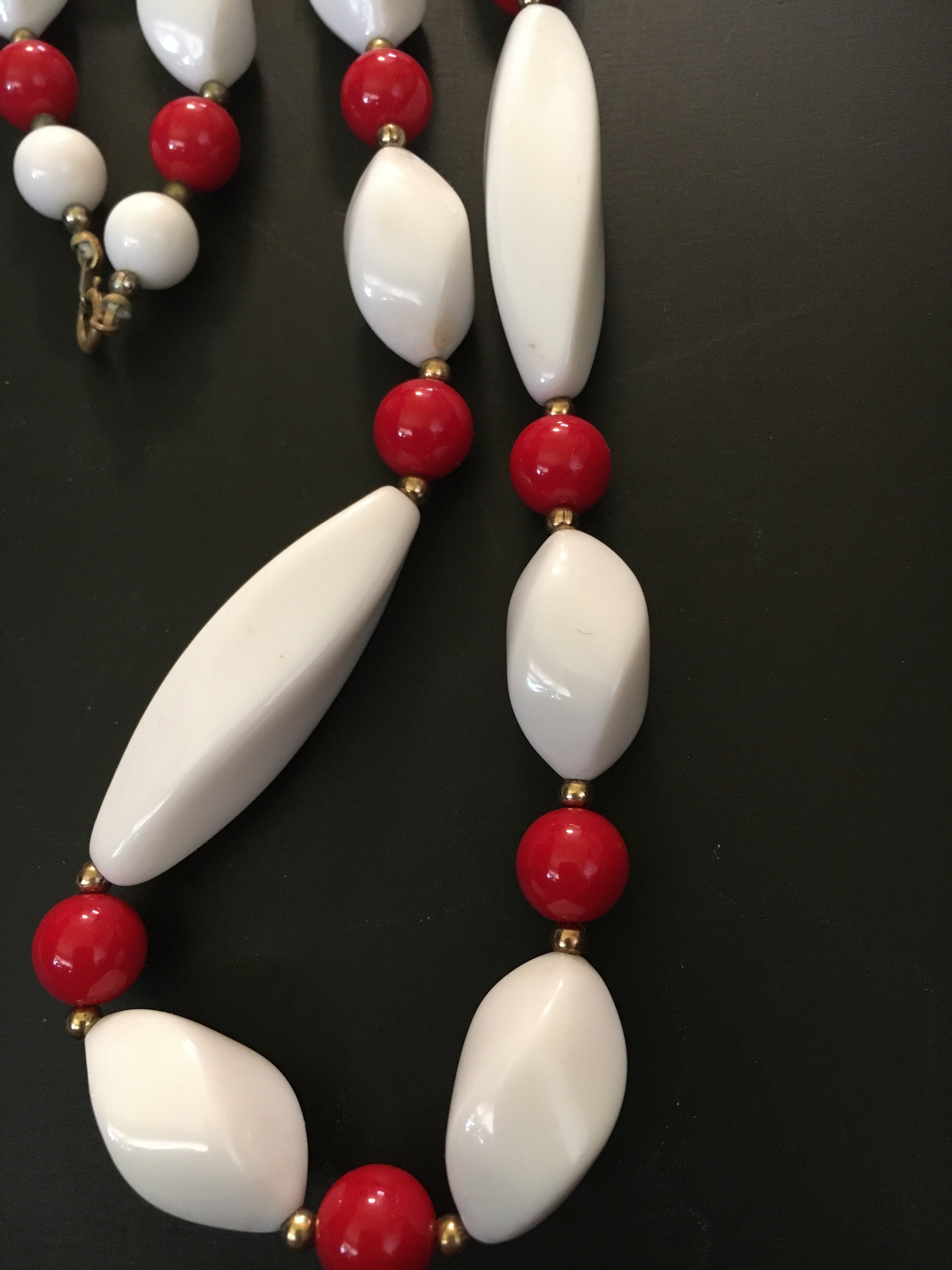 Vintage Beaded Necklaces2 Plastic Etsy