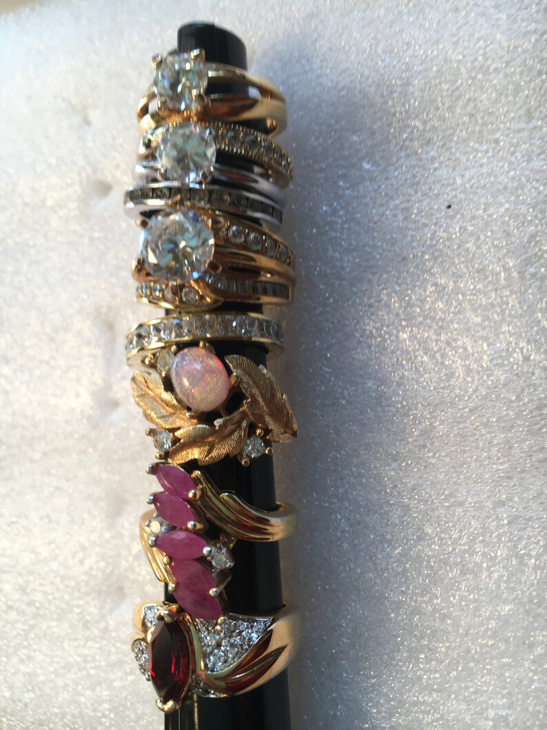 Costume Statement Rings Lot of 9 Size 5