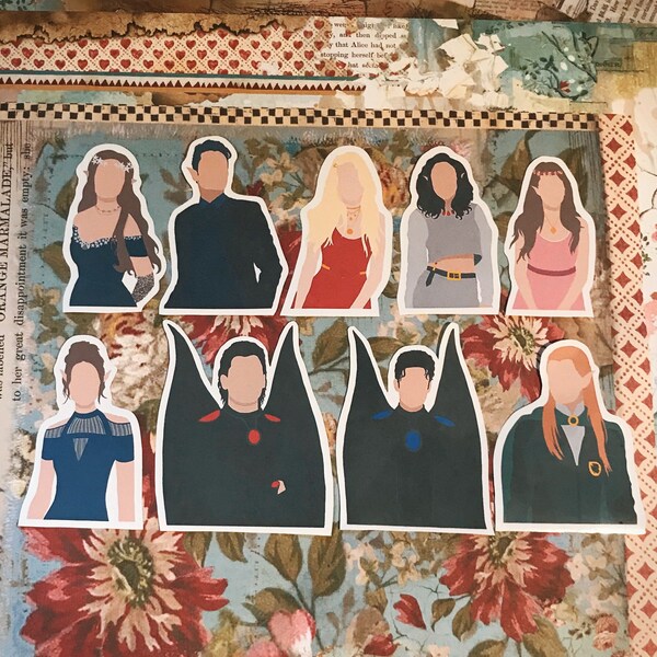 ACOTAR Stickers - A Court of Thorns and Roses inspired character stickers (set of 9)