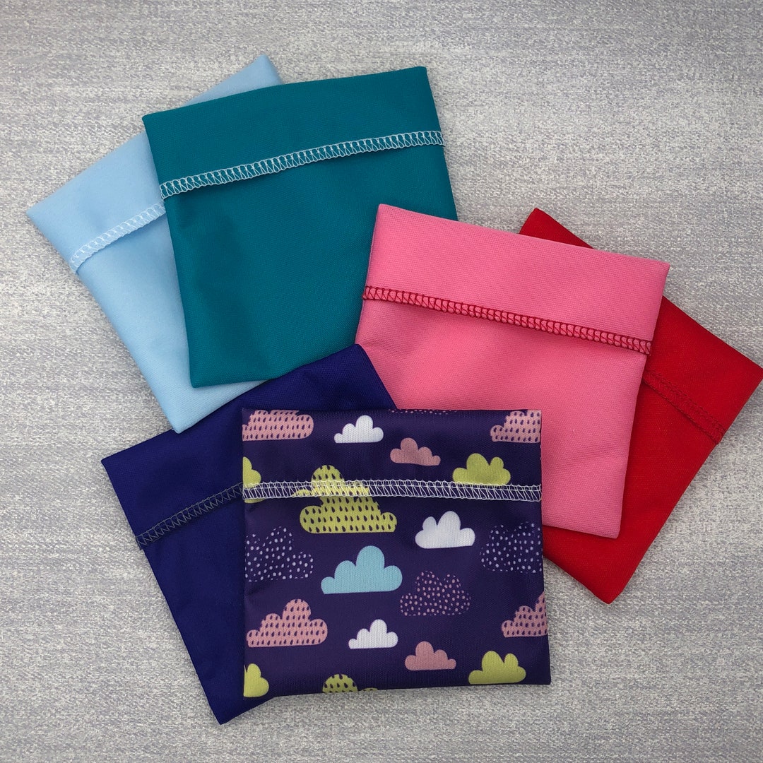 Reusable Pad Wrapper Pad Wrapper, Cloth Pad Storage, Mini Wet Bag, Travel Bag, Pad Pod, Eco ...
