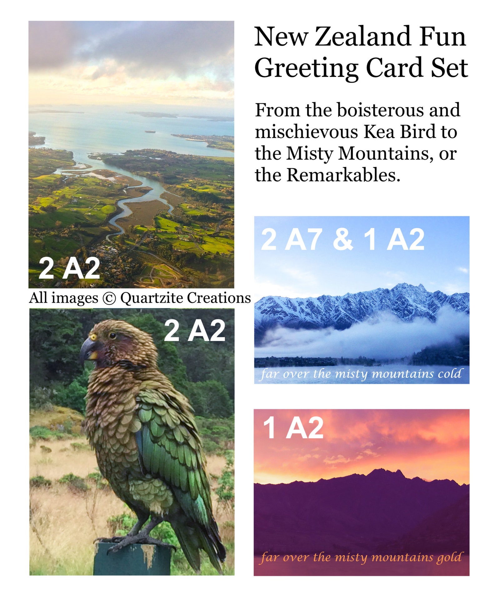 New Zealand Fun Greeting Card Set Size A7 & A2 Etsy