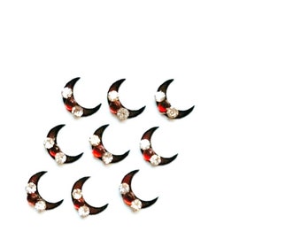 Bindi Stickers 3 Pack Half Moon Bindis Forehead Marathi designer Indian jewelry Face Bindis ,Bollywood  Bindis, Self Adhesive Stickers