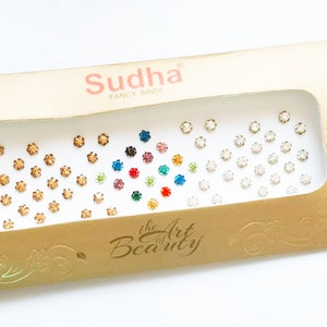 Tiny small Gold Silver Colorful Combo bindi Pack, Indian Bindis Multicolor Wedding ,Round Bindi Tattoo Face Jewels Bollywood Bindis Stickers